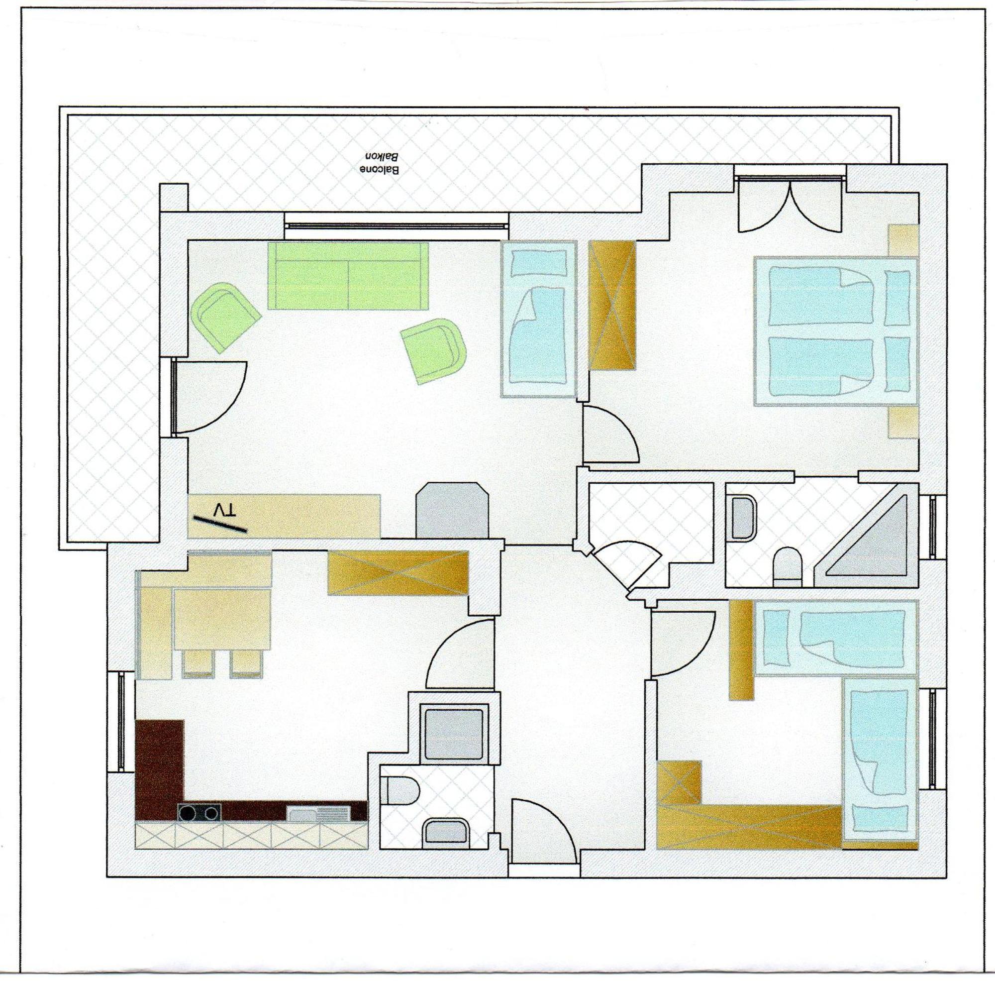 Apartments Brunella La Villa  Oda fotoğraf